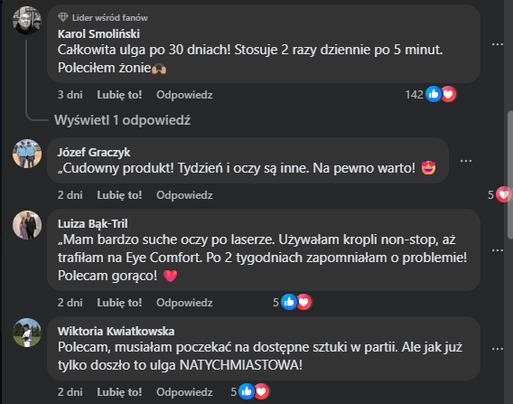 (Nowość) Ulga dla oczu